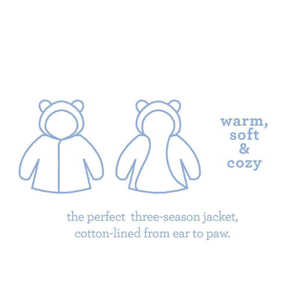 Cream Fleece Magnetic Hooded Jacket