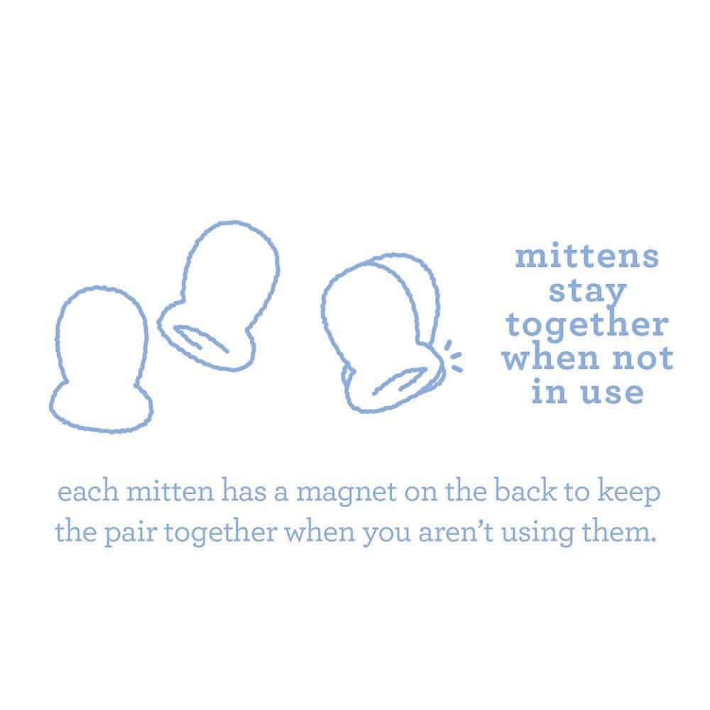 Cream Fleece Magnetic Mittens