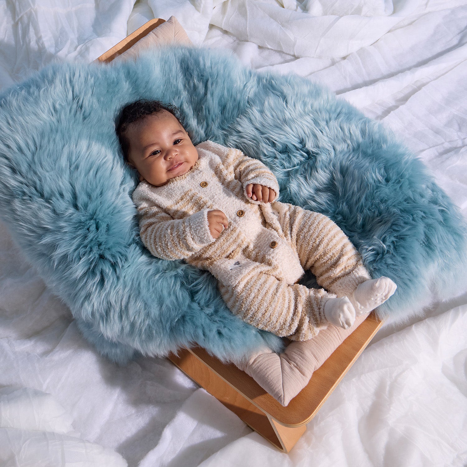 Magnetic Me magnetic sweater romper with magnetic closures down the front, view 6