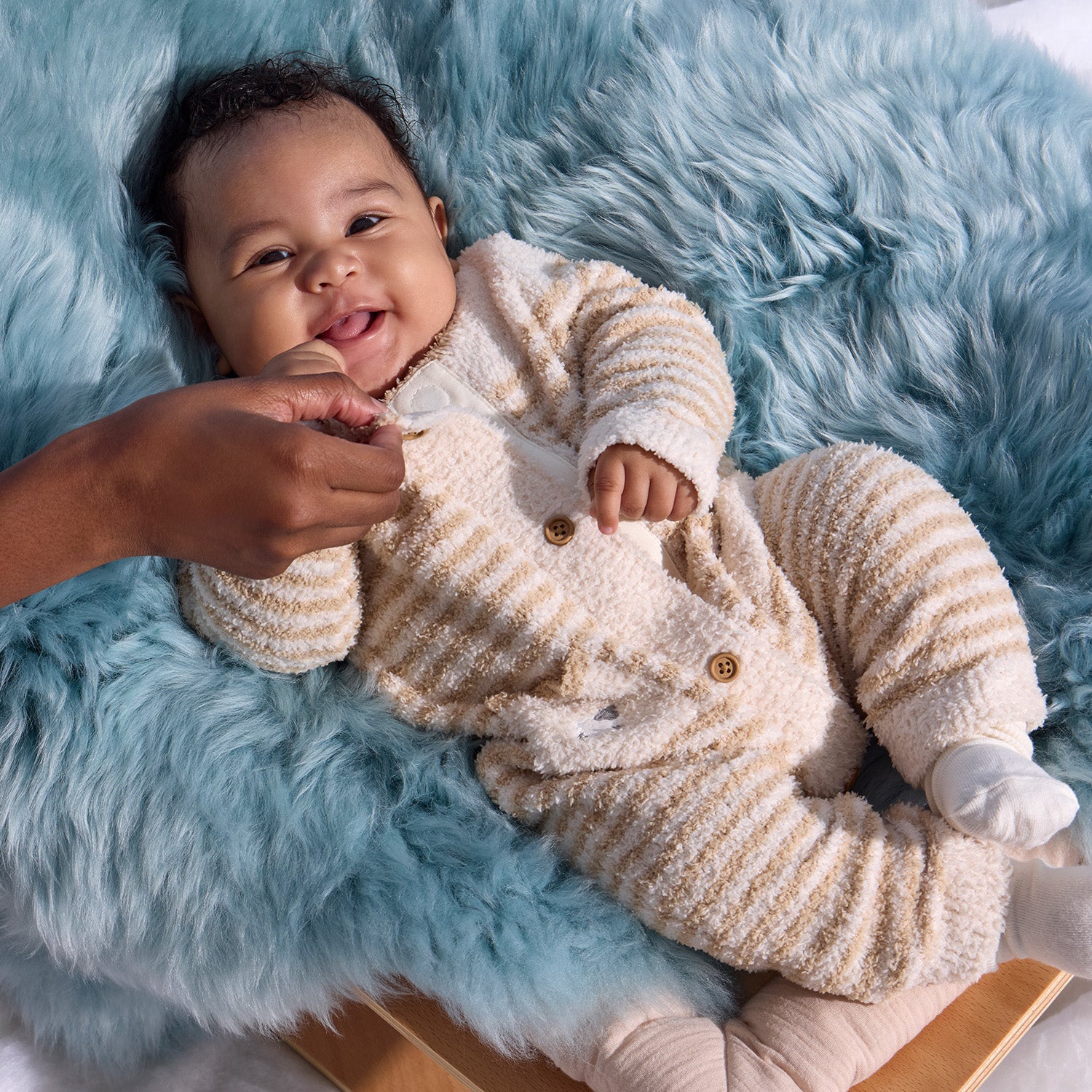 Magnetic Me magnetic sweater romper with magnetic closures down the front, view 4