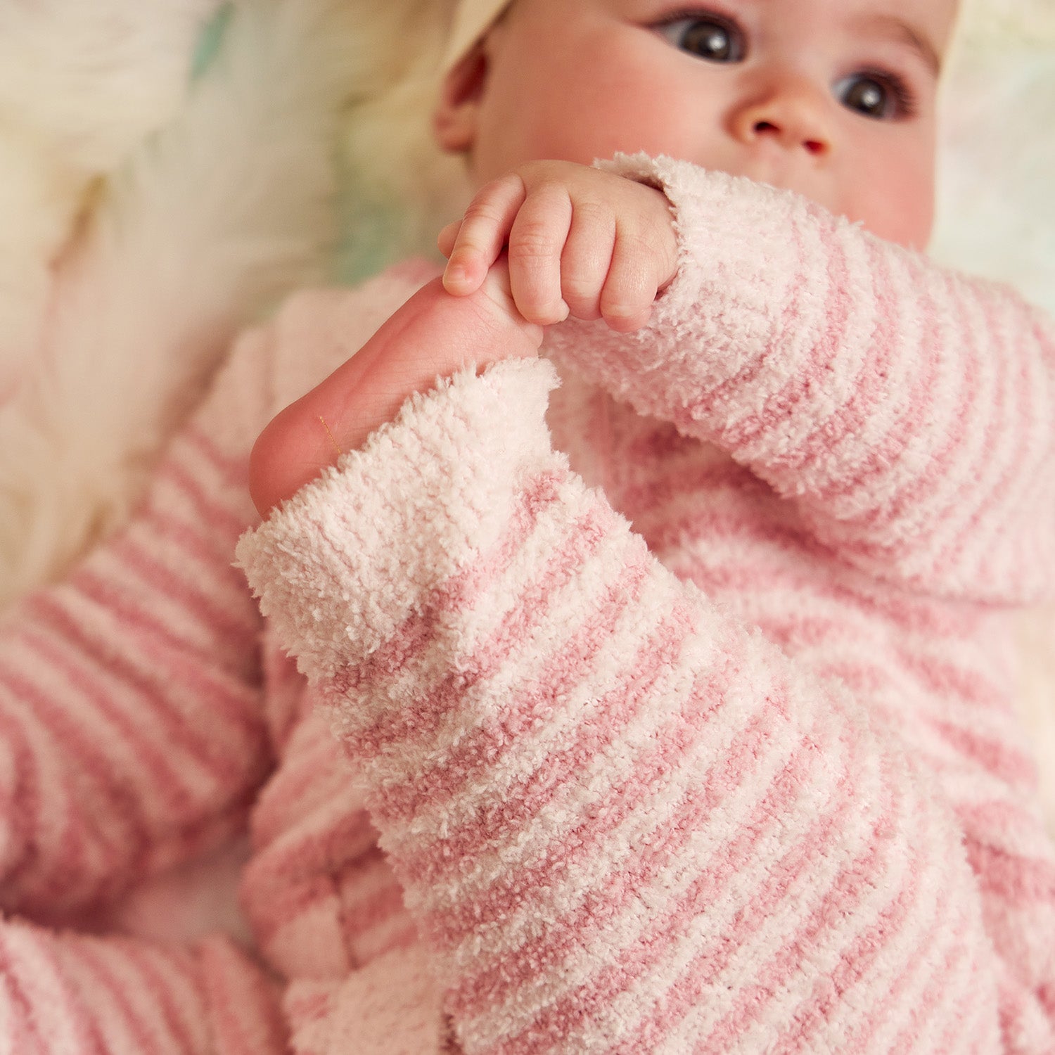 Magnetic Me magnetic sweater romper with magnetic closures down the front, view 6