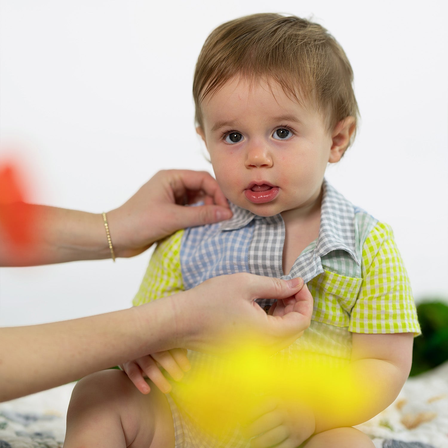 Magnetic Boys Collar Romper