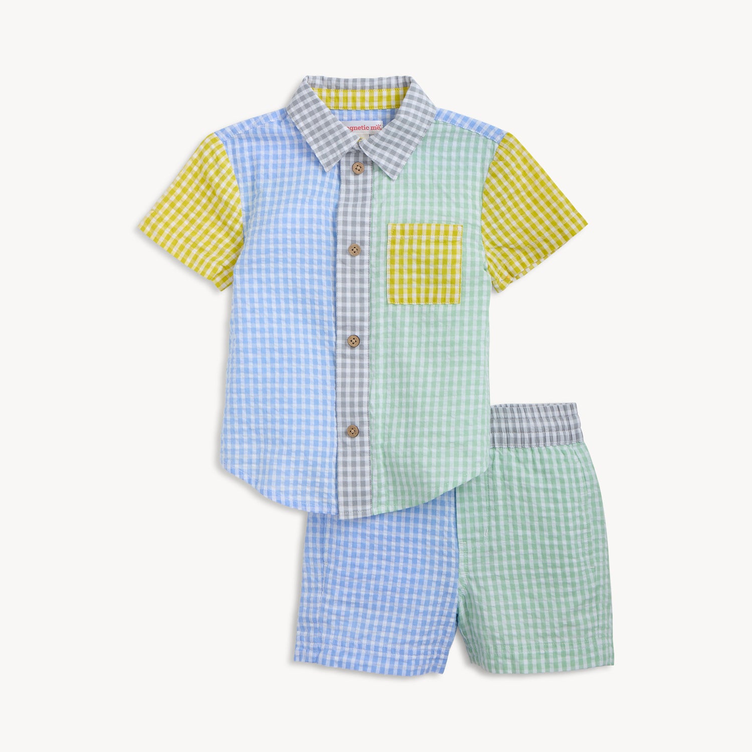 Magnetic Boys Collar Shirt & Shorts
