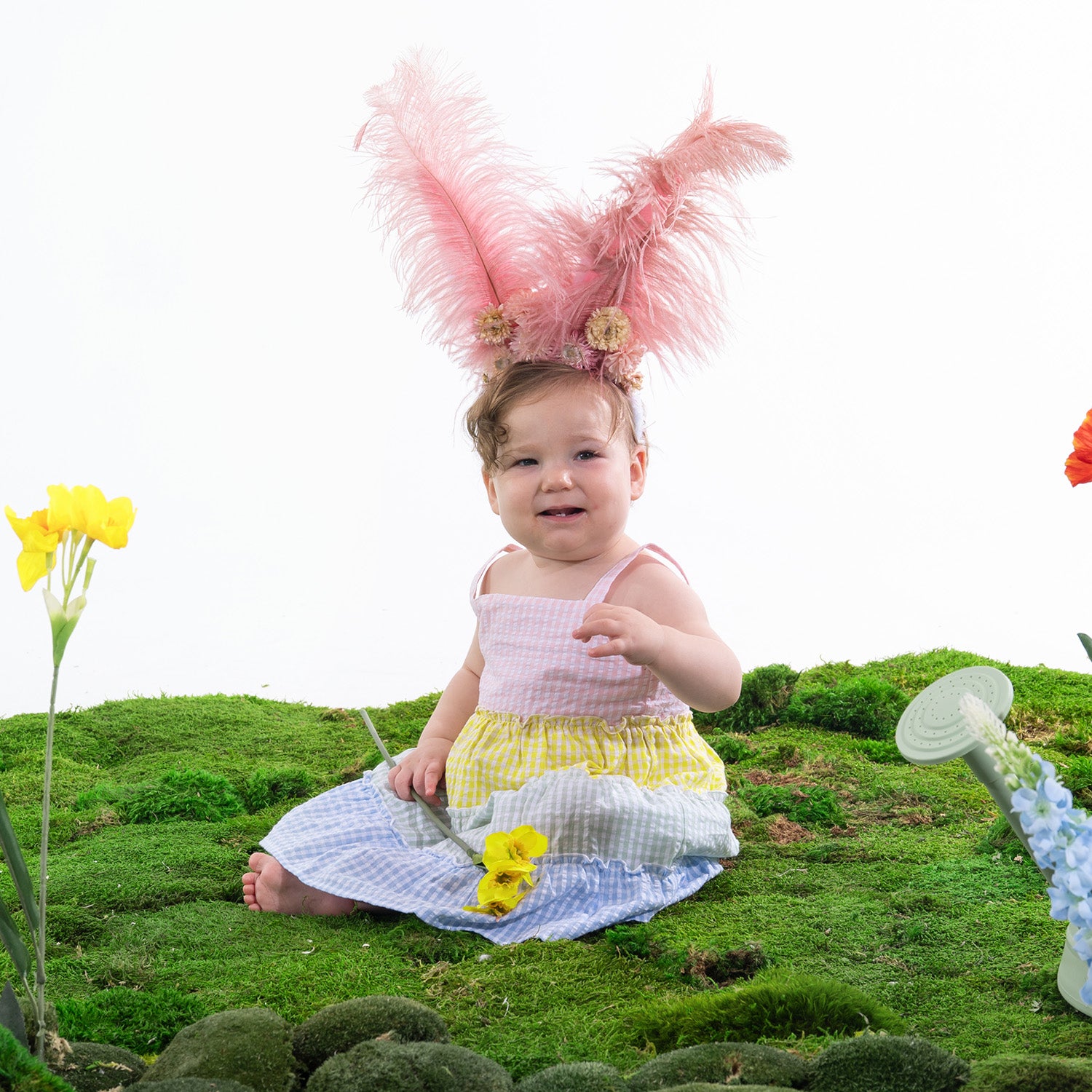 Magnetic Dress & Diaper Cover Set - Multi Gingham 18-24M Magnetic Dress & Diaper Cover Set - Multi Gingham 18-24M