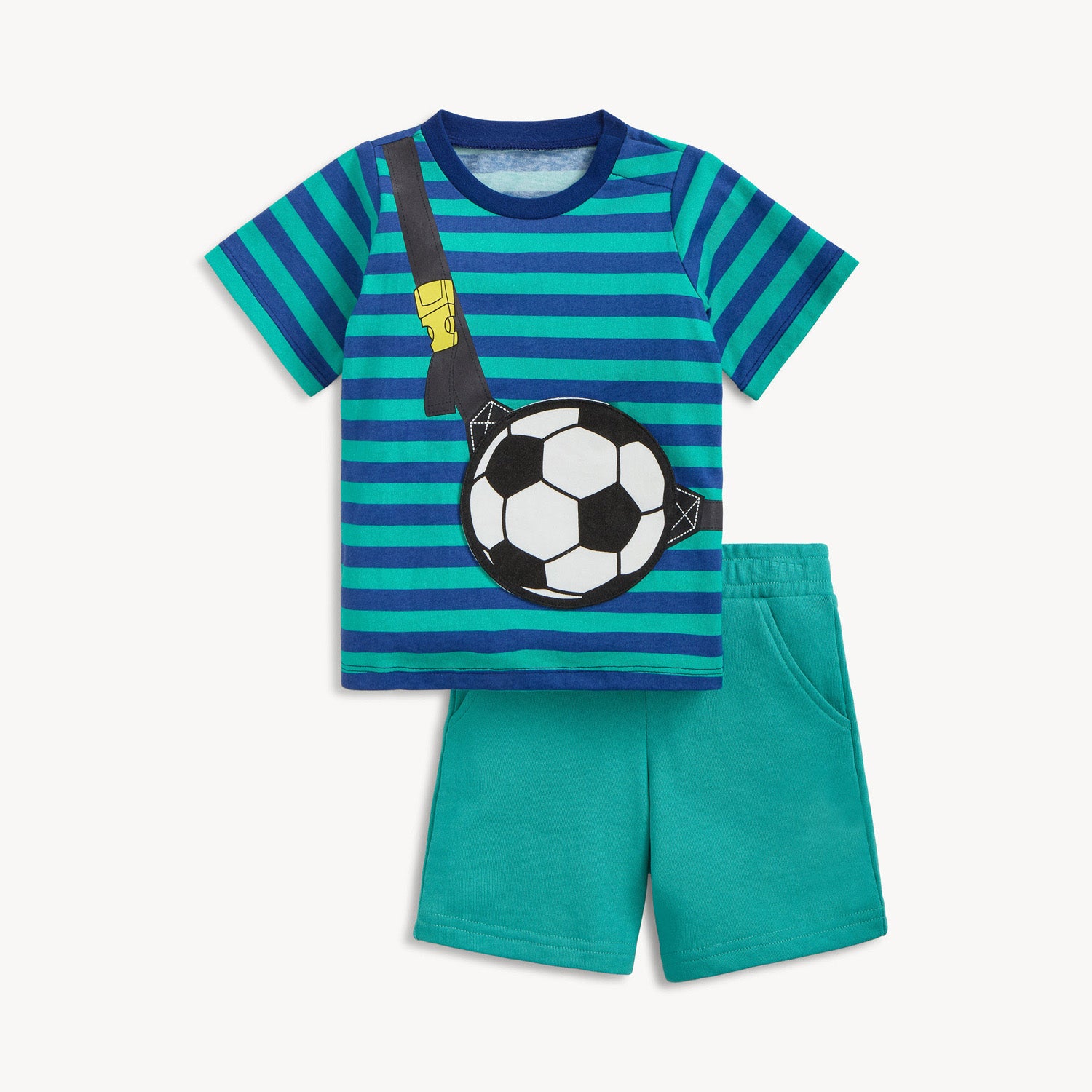Magnetic T-Shirt with Fidget Pocket with Shorts Set