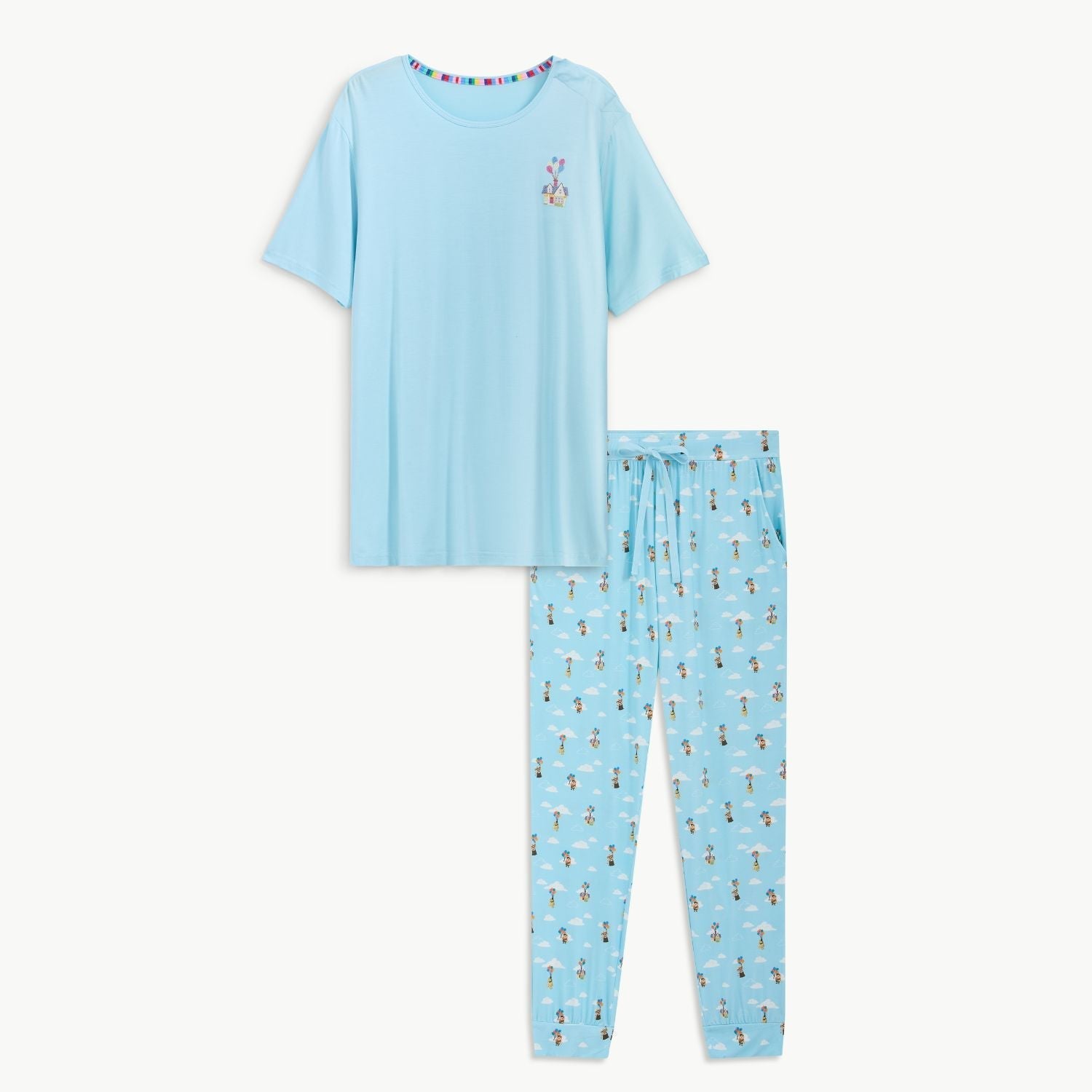 men's up modal short sleeve jogger set