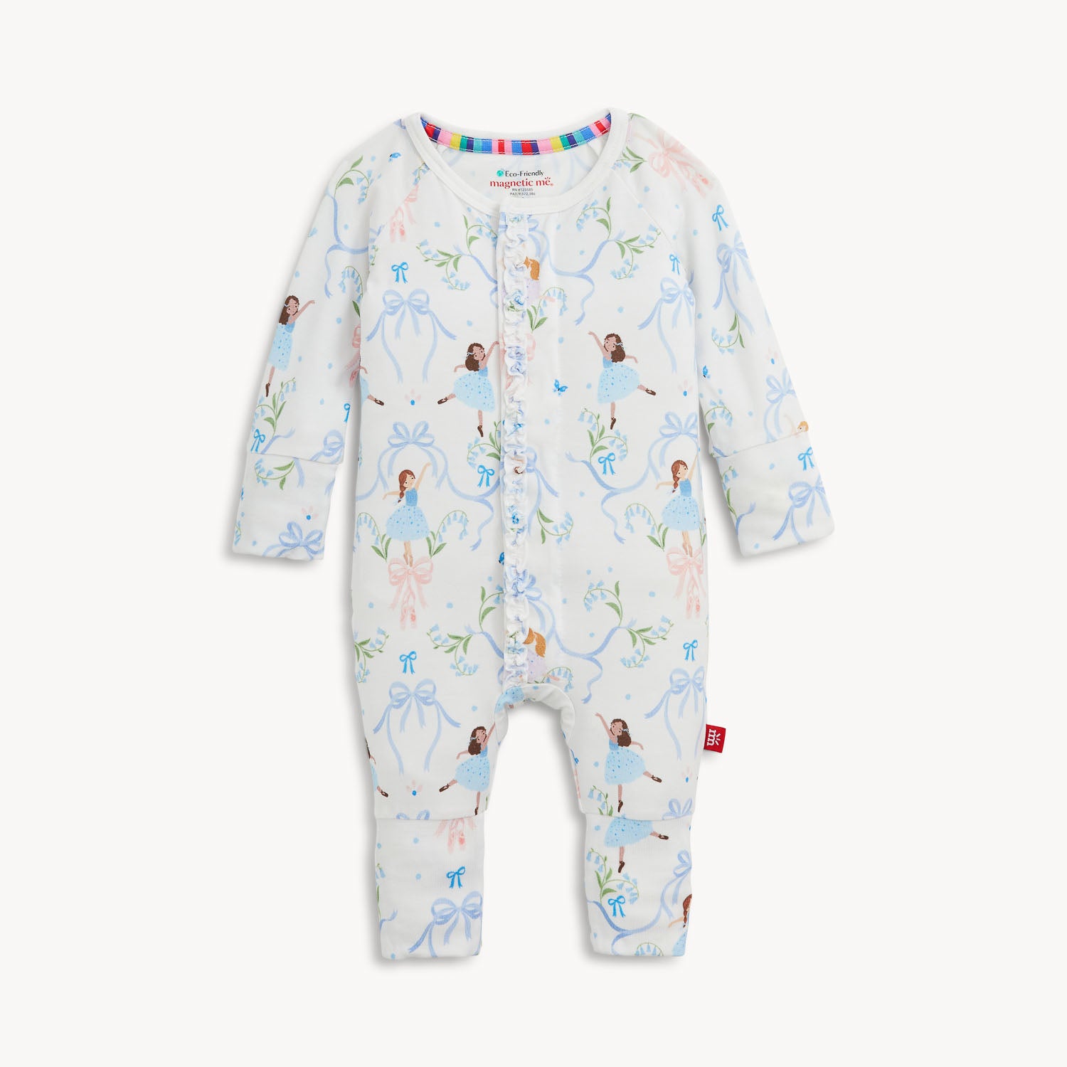 Magnetic Me magnetic convertible coverall with magnetic closures down the front, front view