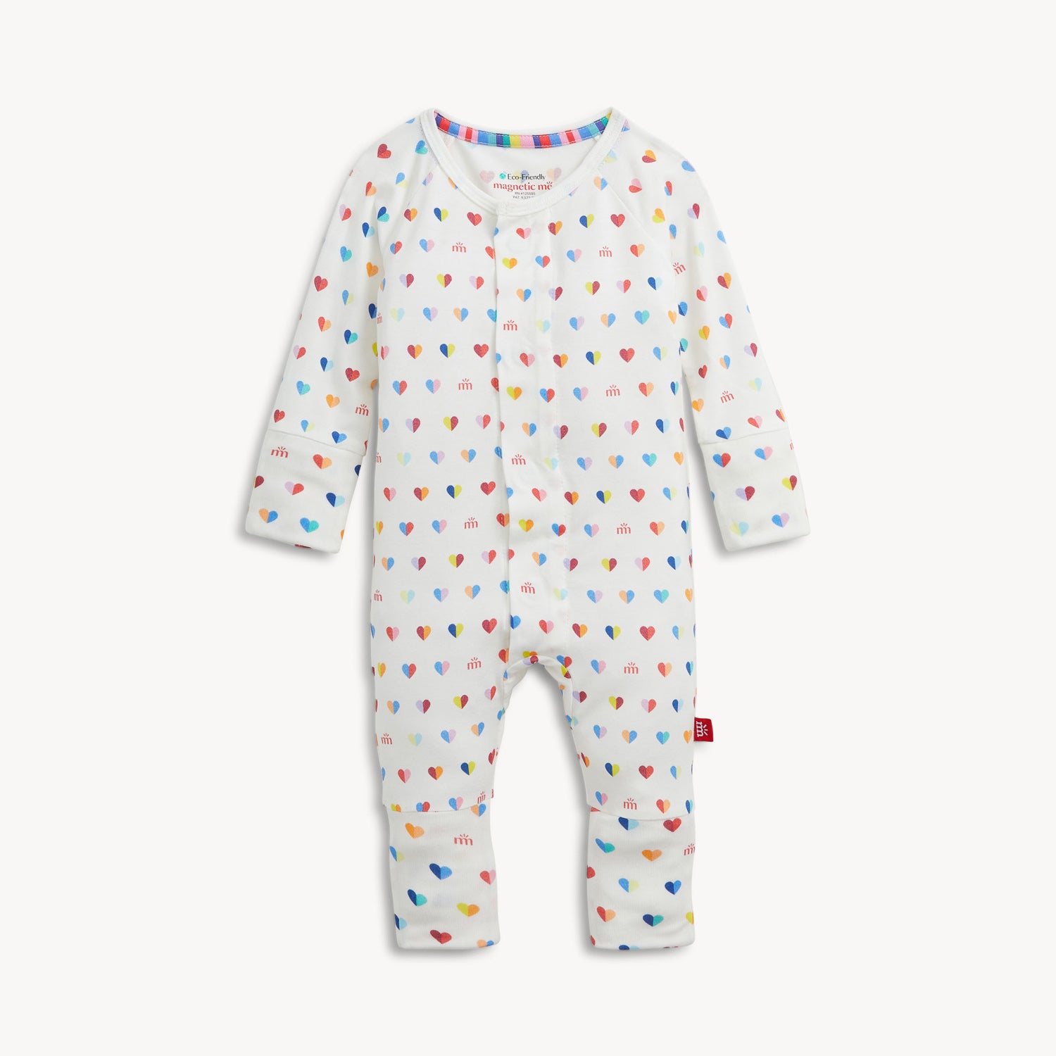 Magnetic Me magnetic convertible coverall with magnetic closures down the front, front view