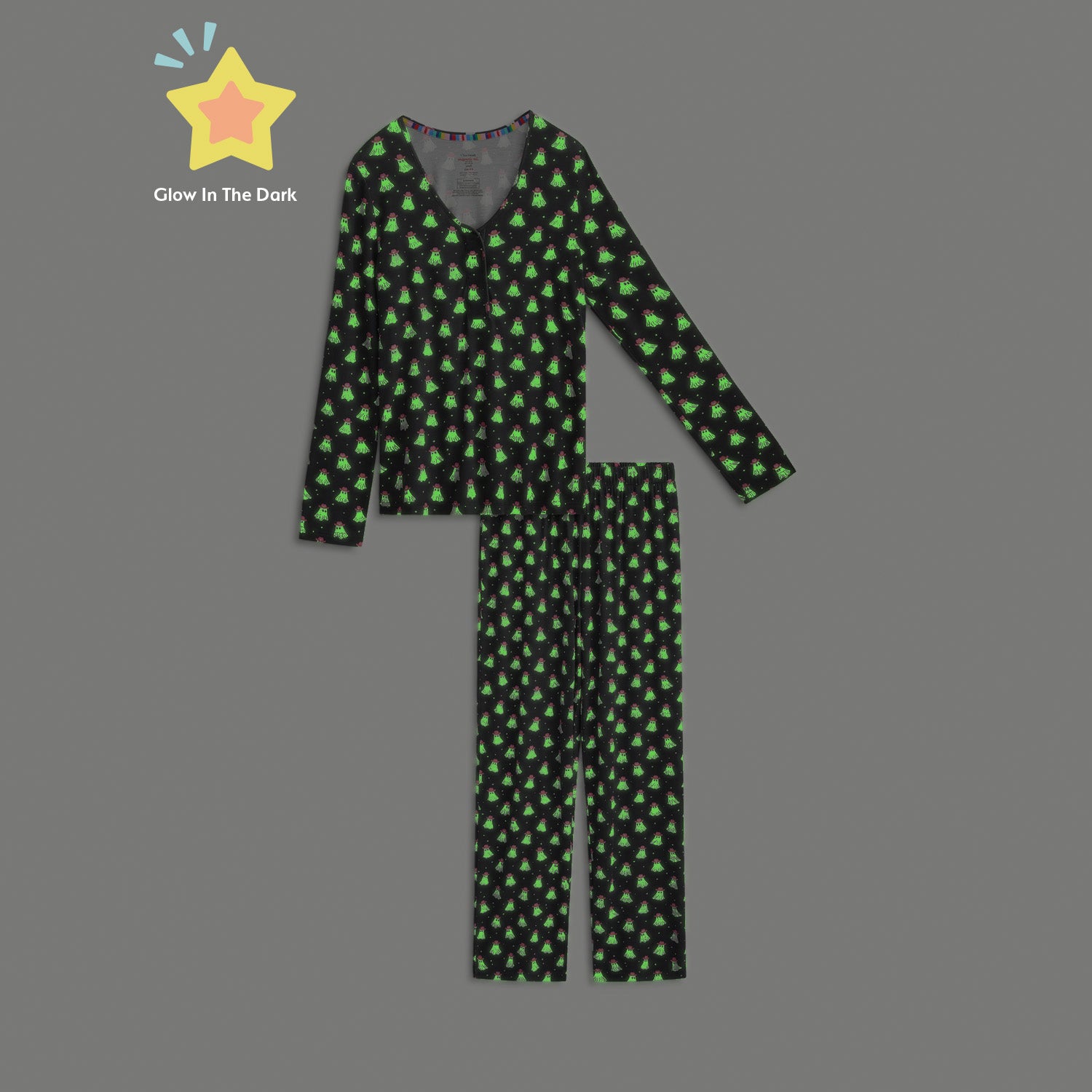 Magnetic Me women's magnetic signature pj set with magnetic closures down the front, view 2
