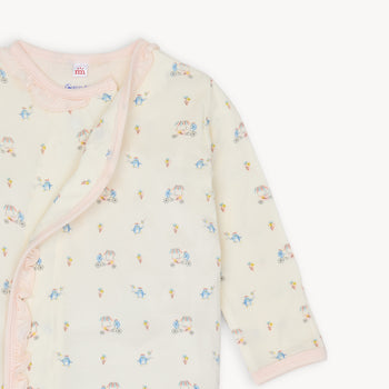 penguin pints modal magnetic cozy sleeper gown + hat set with ruffles