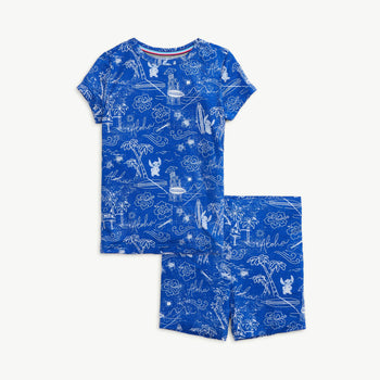 Lilo + Stitch modal magnetic no drama pajama short sleeve short set