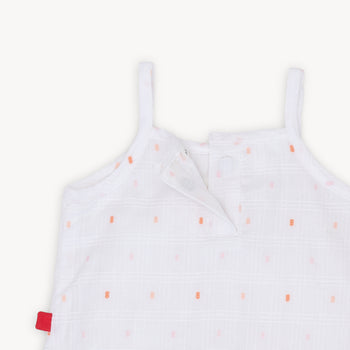 swiss dot cotton poplin magnetic tank + bloomer set