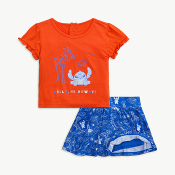 Lilo + Stitch modal magnetic play all day top + flutter skort set