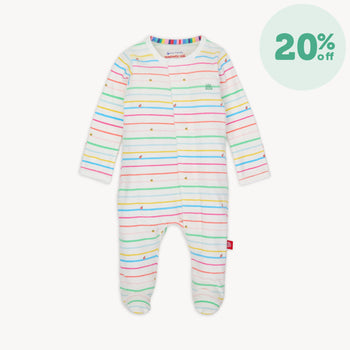 rainbow road organic cotton magnetic parent favorite footie