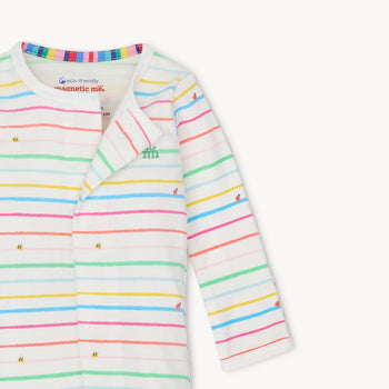 rainbow road organic cotton magnetic parent favorite footie