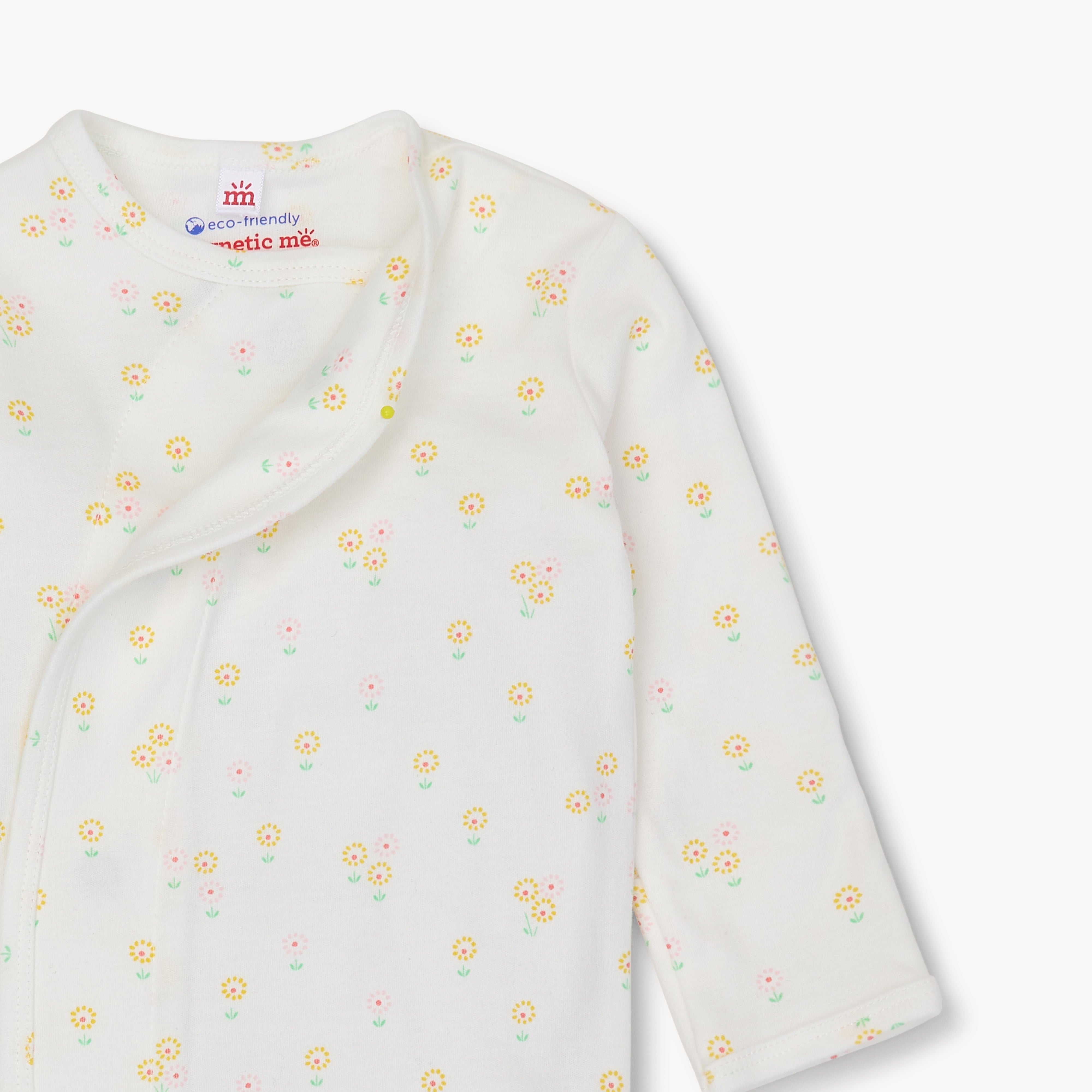 evangeline organic cotton magnetic cozy sleeper gown + hat set - re-loved