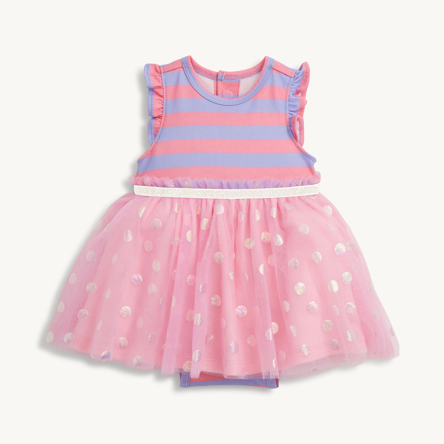 infant pink polka dot dress Toddler Girl DayDream Fleece Polka Dot Knit Dress - Pink