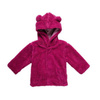 Magnetic Bears Raspberry Fleece Hooded Jacket