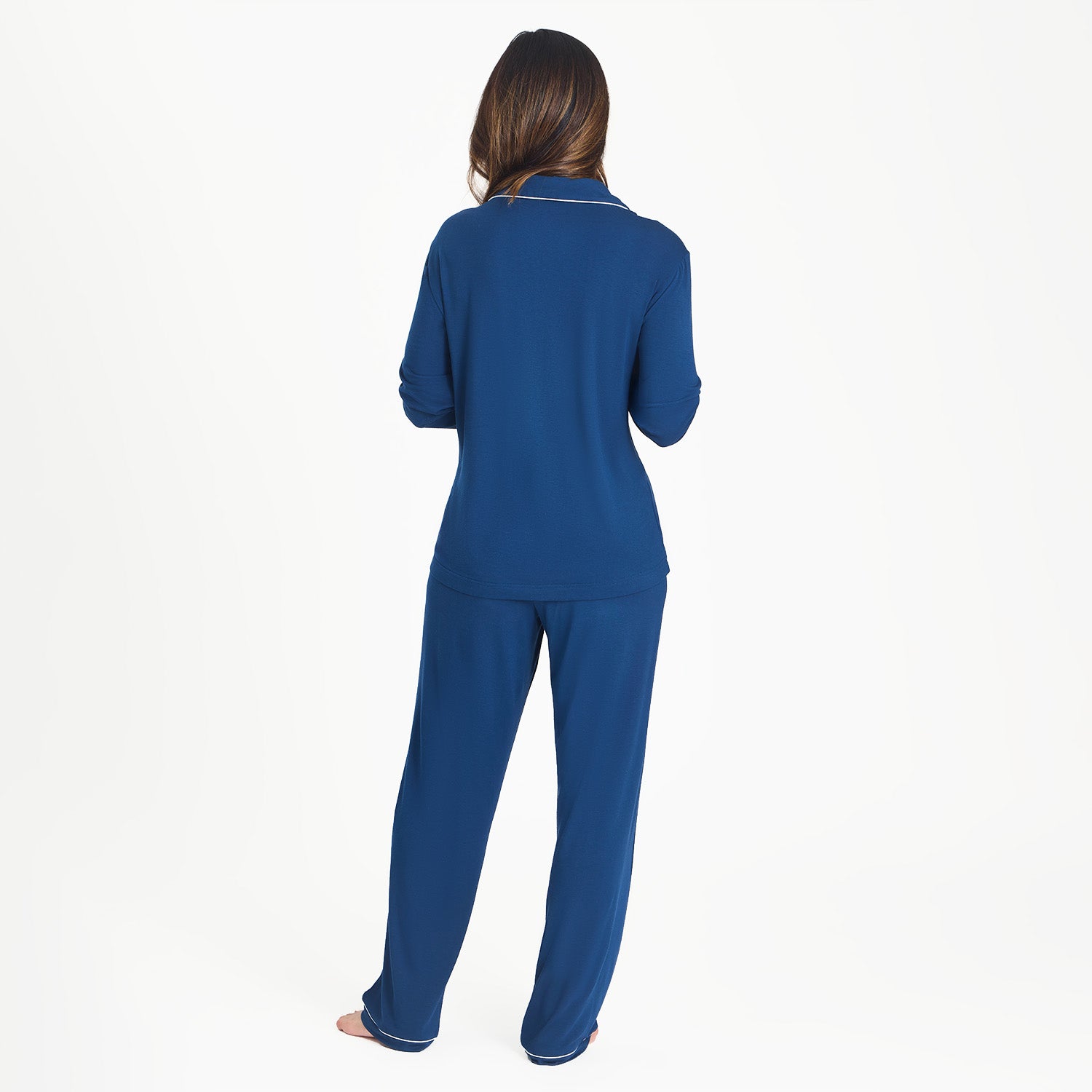 Magnetic Me women's magnetic classic with a twist pj set with magnetic closures down the front, view 8