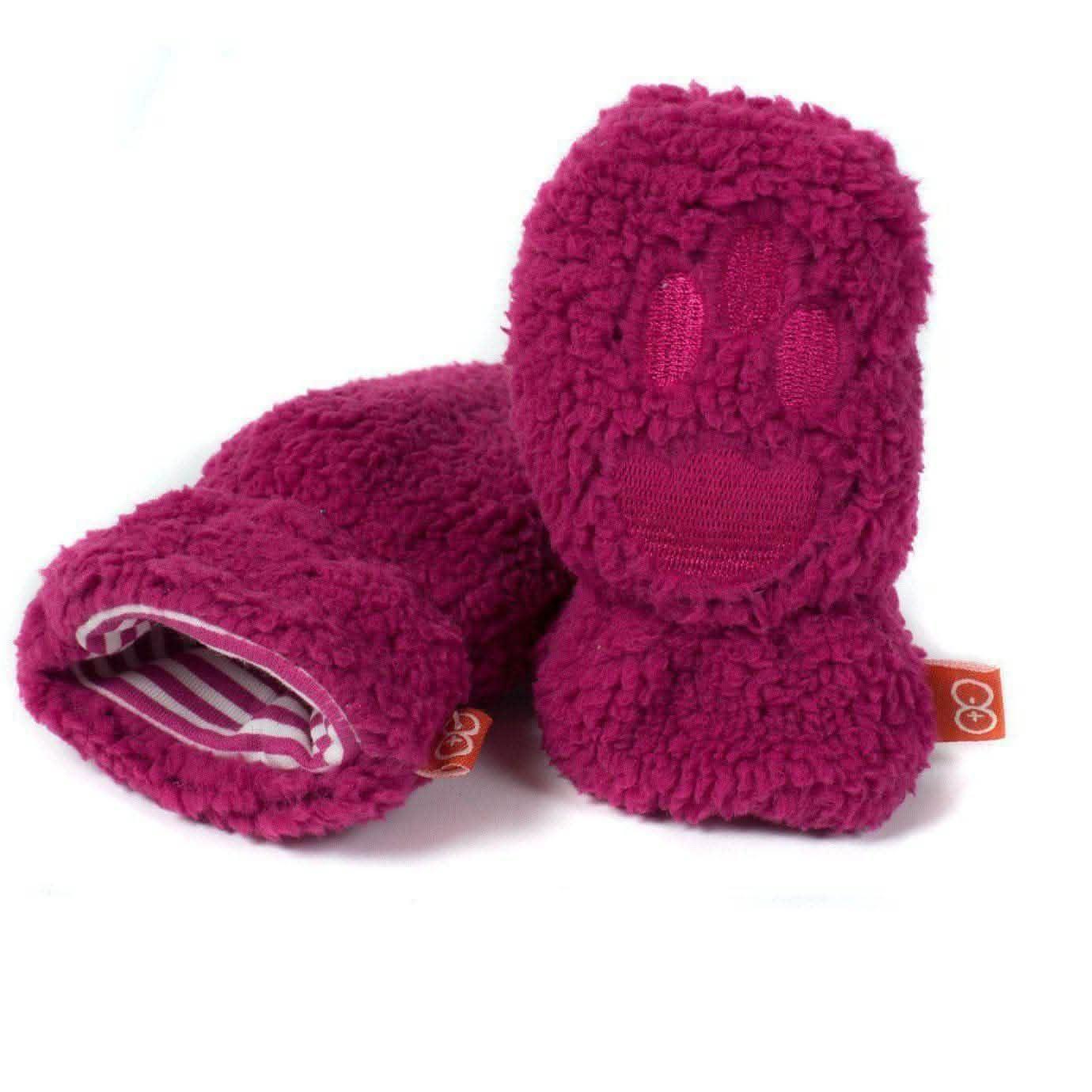 Raspberry Fleece Magnetic Mittens - re-loved