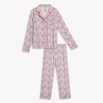 women's lily modal magnetic classic with a twist long sleeve pajama set