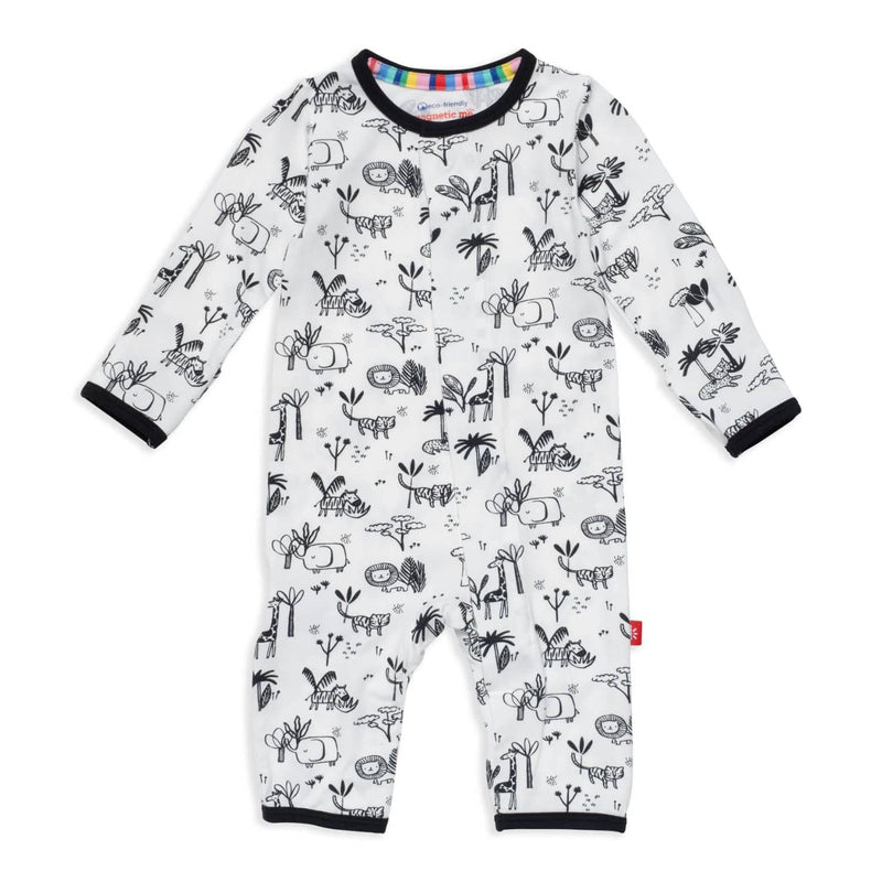 animal safari modal magnetic fuss free coverall - re-loved