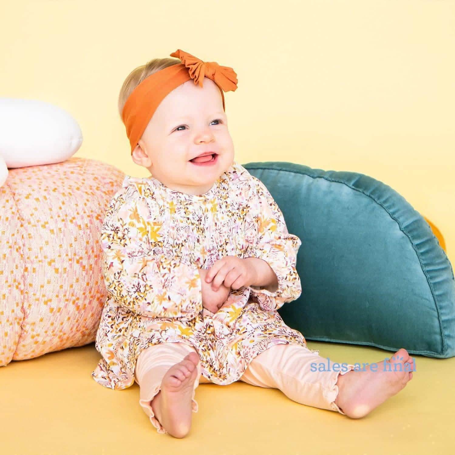 as the leaves turn modal magnetic ruffle infant Smocked Top and Leggings - re-loved