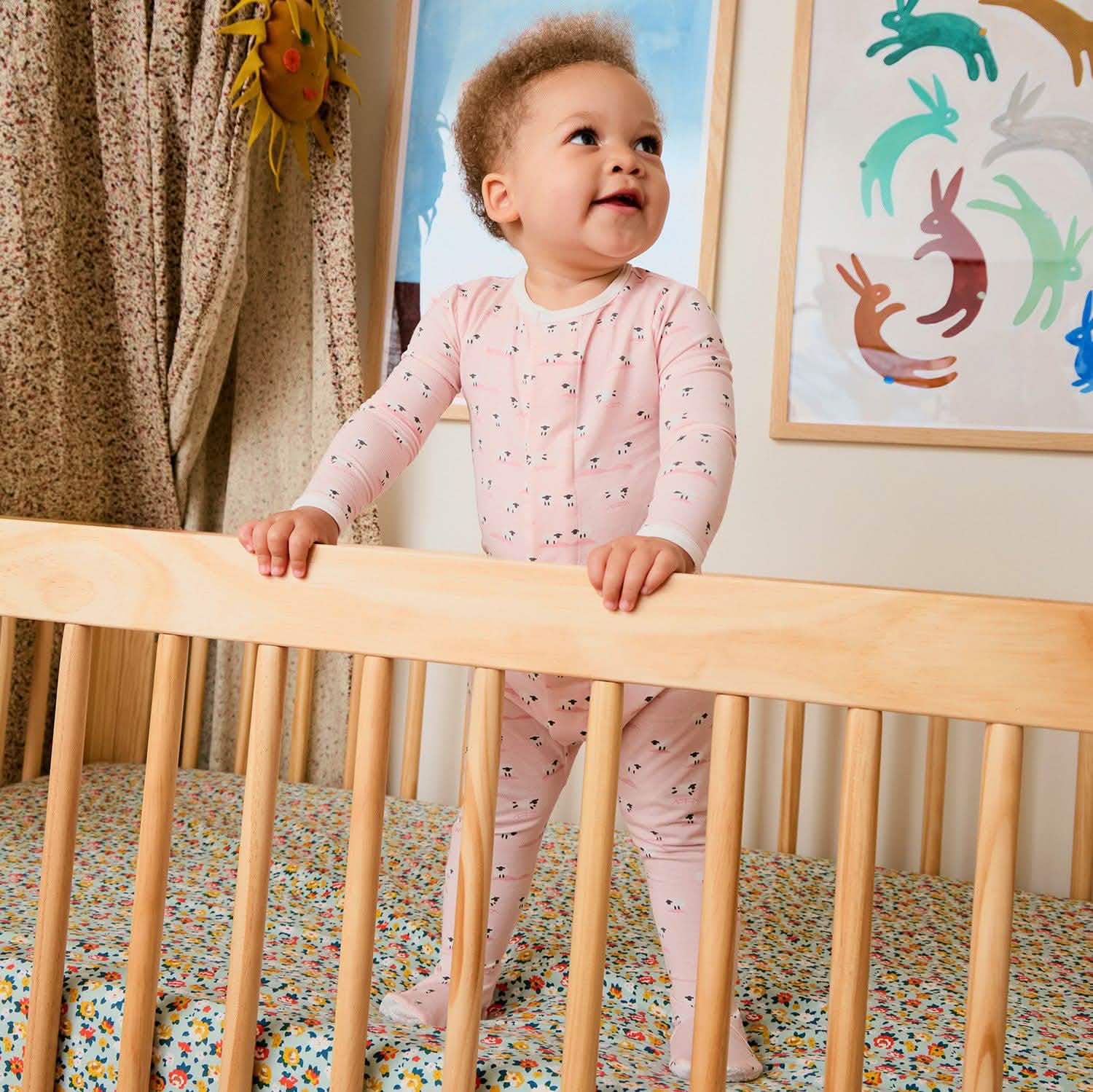 pink baa baa baby modal magnetic parent favorite footie