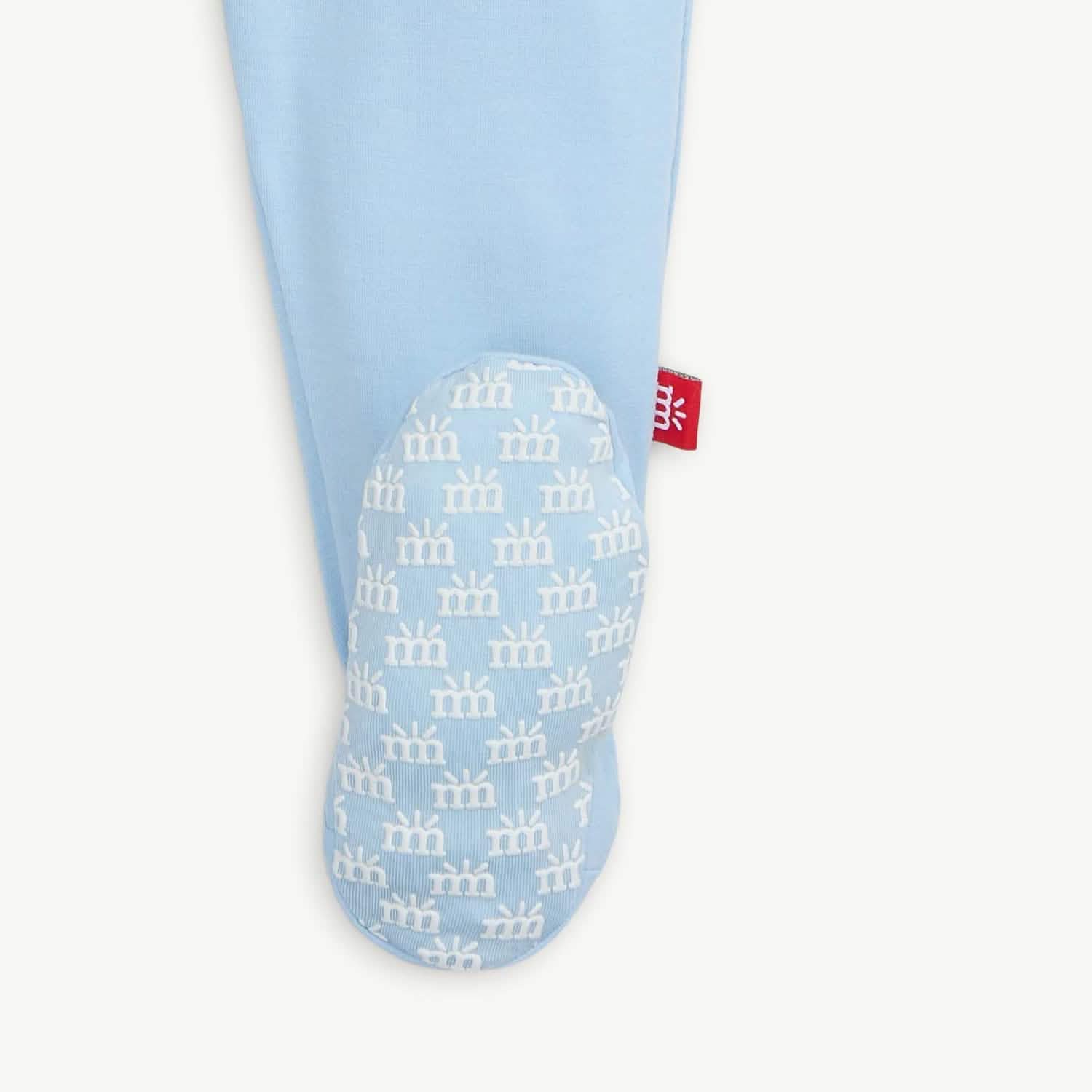 baby blue RightFit™ magnetic parent favorite footie