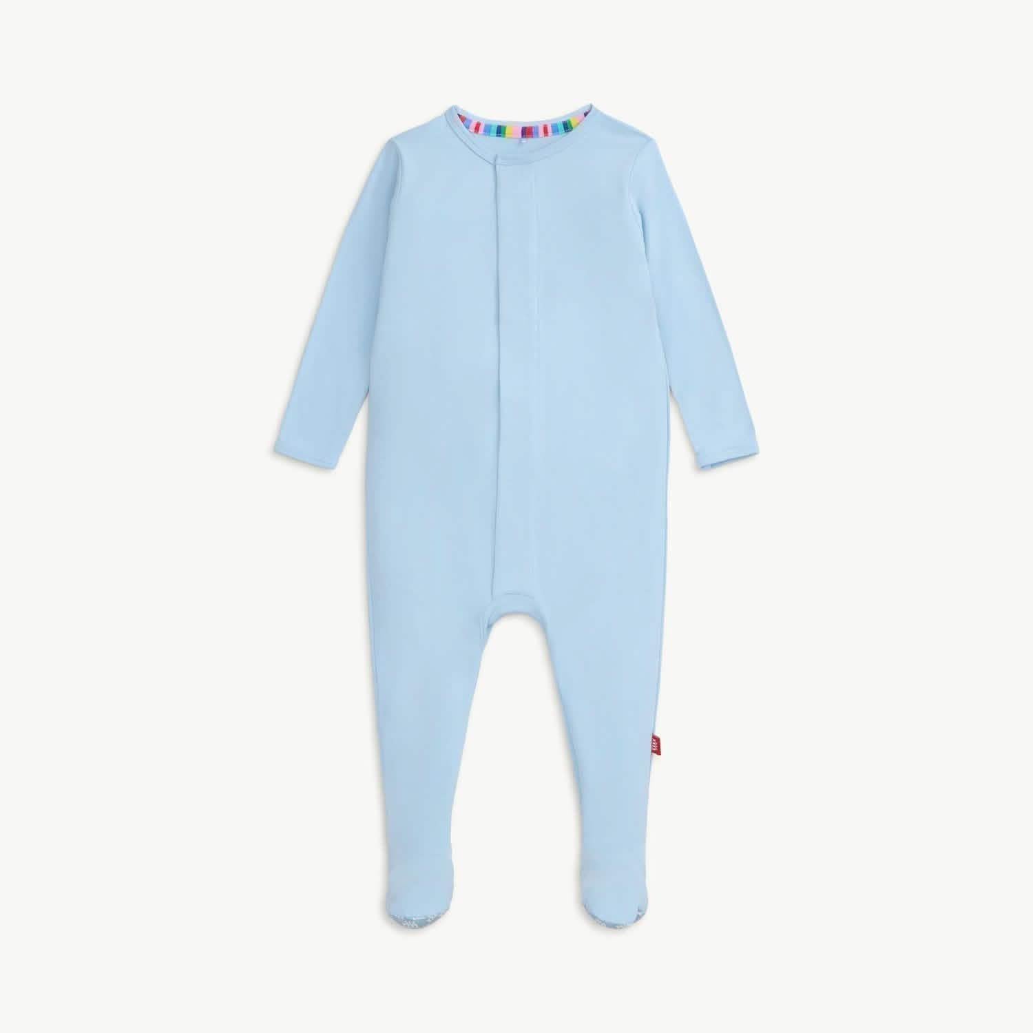 baby blue RightFit™ magnetic parent favorite footie