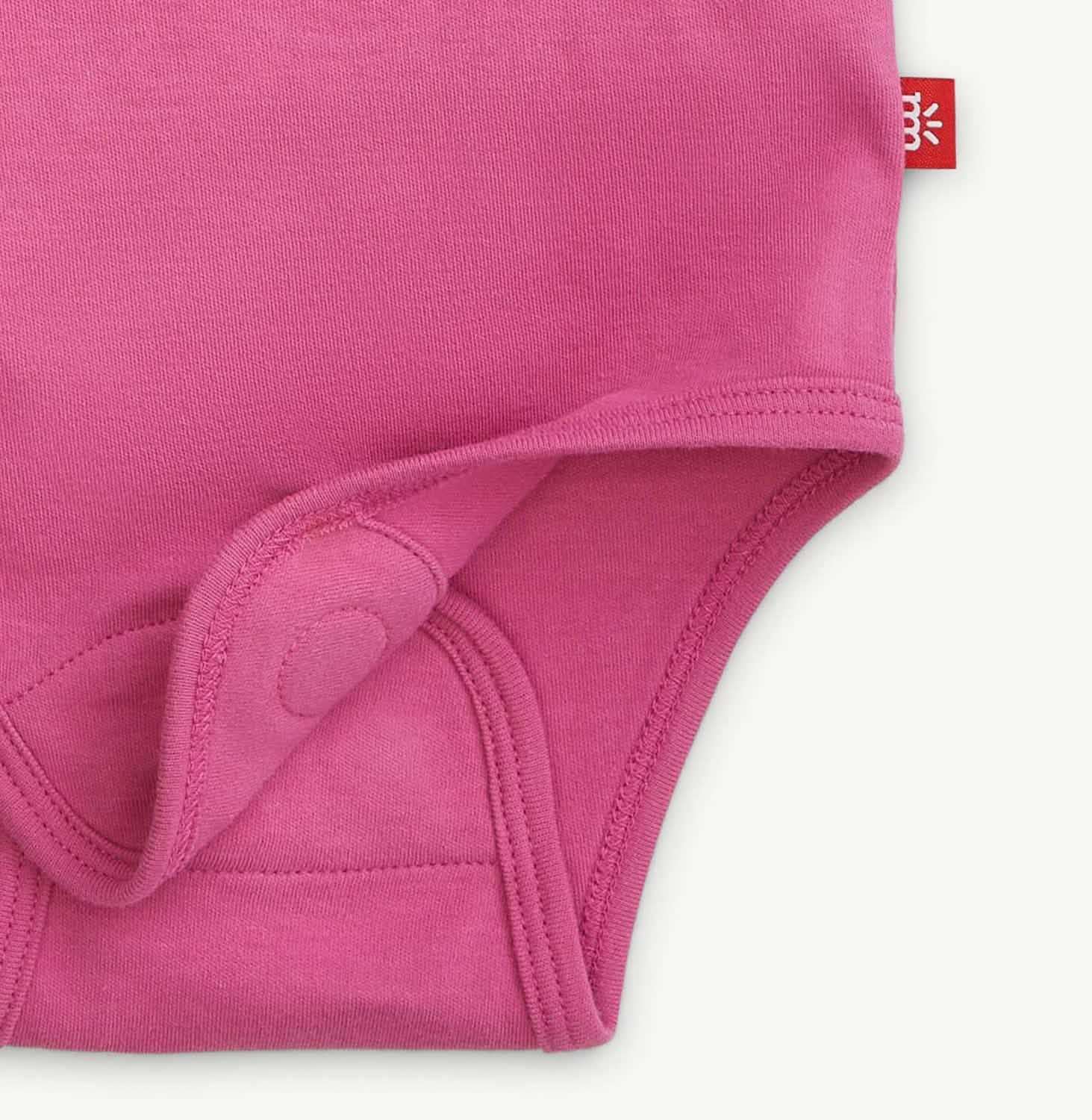 berry wine organic cotton magnetic bodysuit