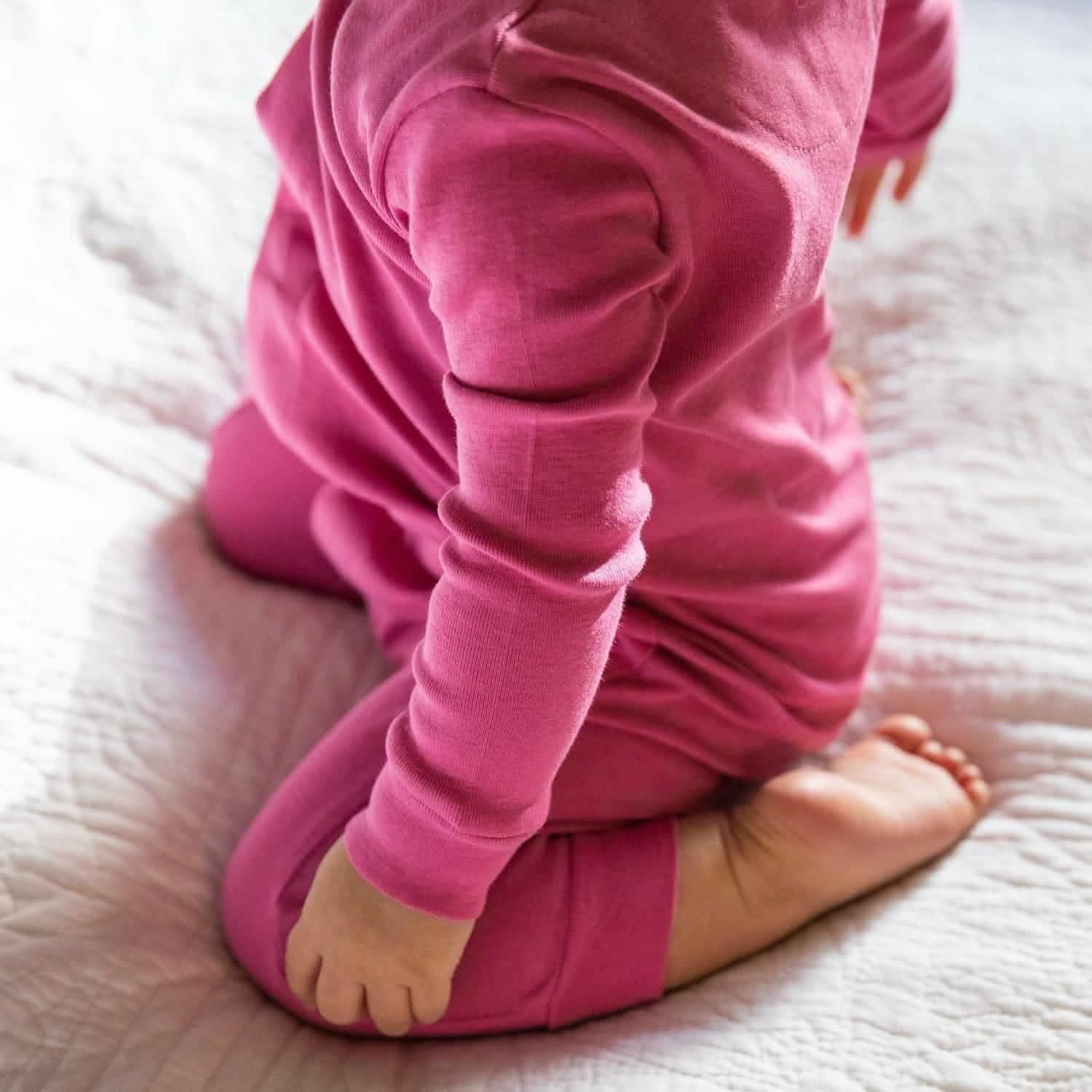 berry wine organic cotton magnetic coverall - re-loved