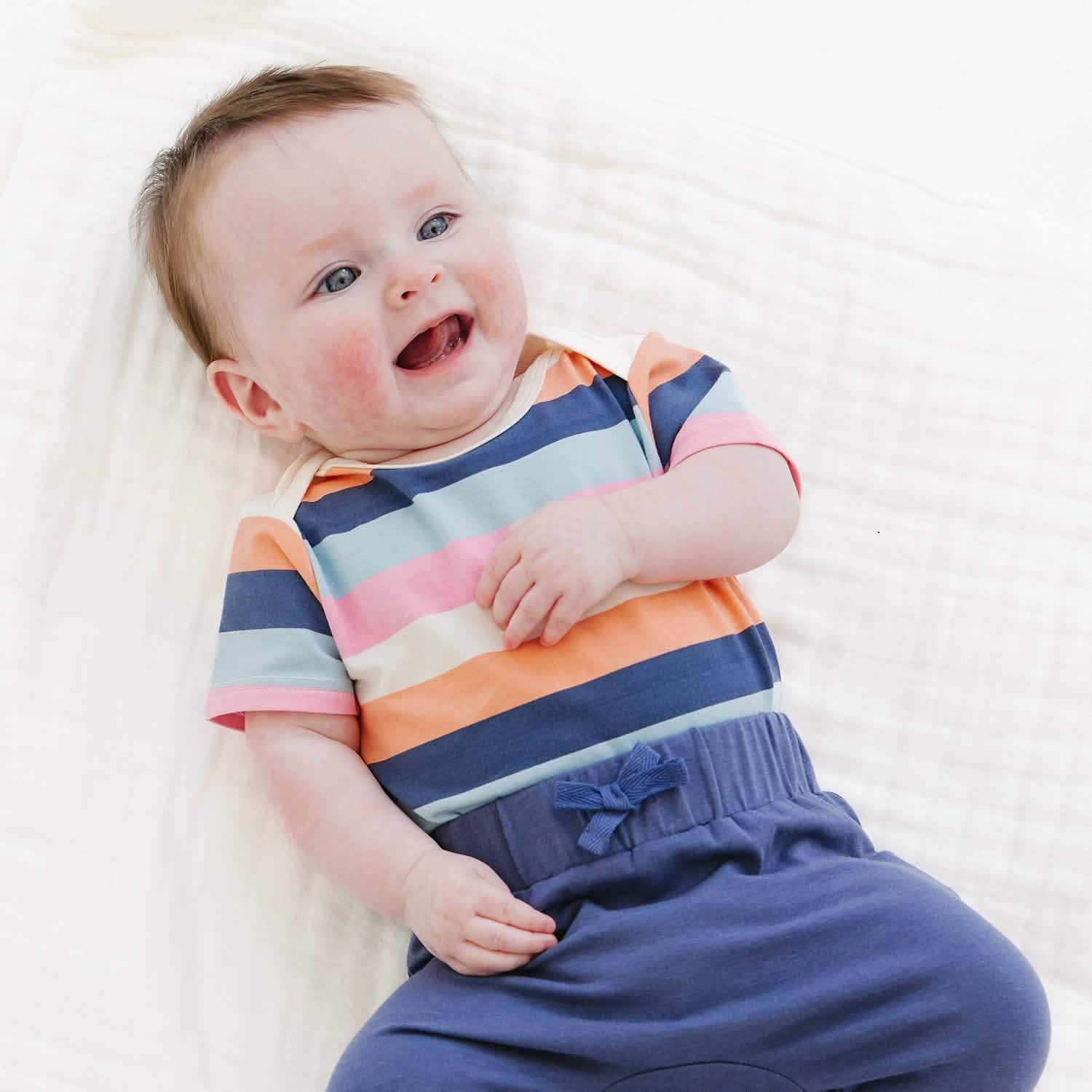 big multi stripe pink cloudstretch™ magnetic bodysuit