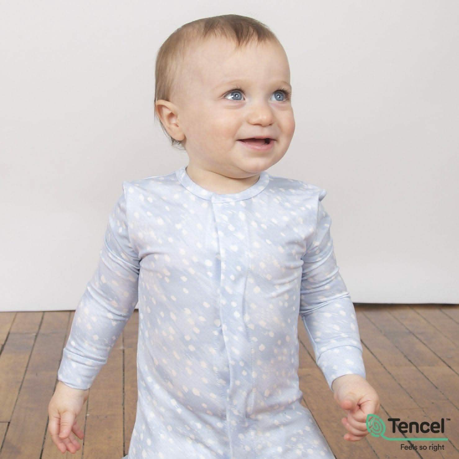 blue doeskin modal magnetic fuss free coverall