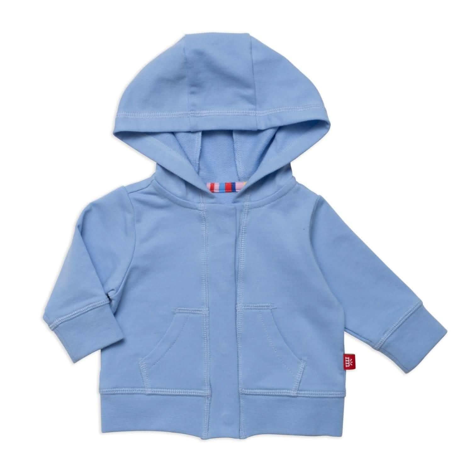 blue french terry magnetic hoodie - re-loved