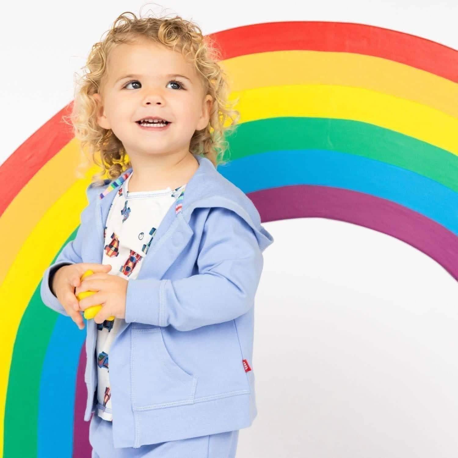 blue french terry magnetic hoodie - re-loved