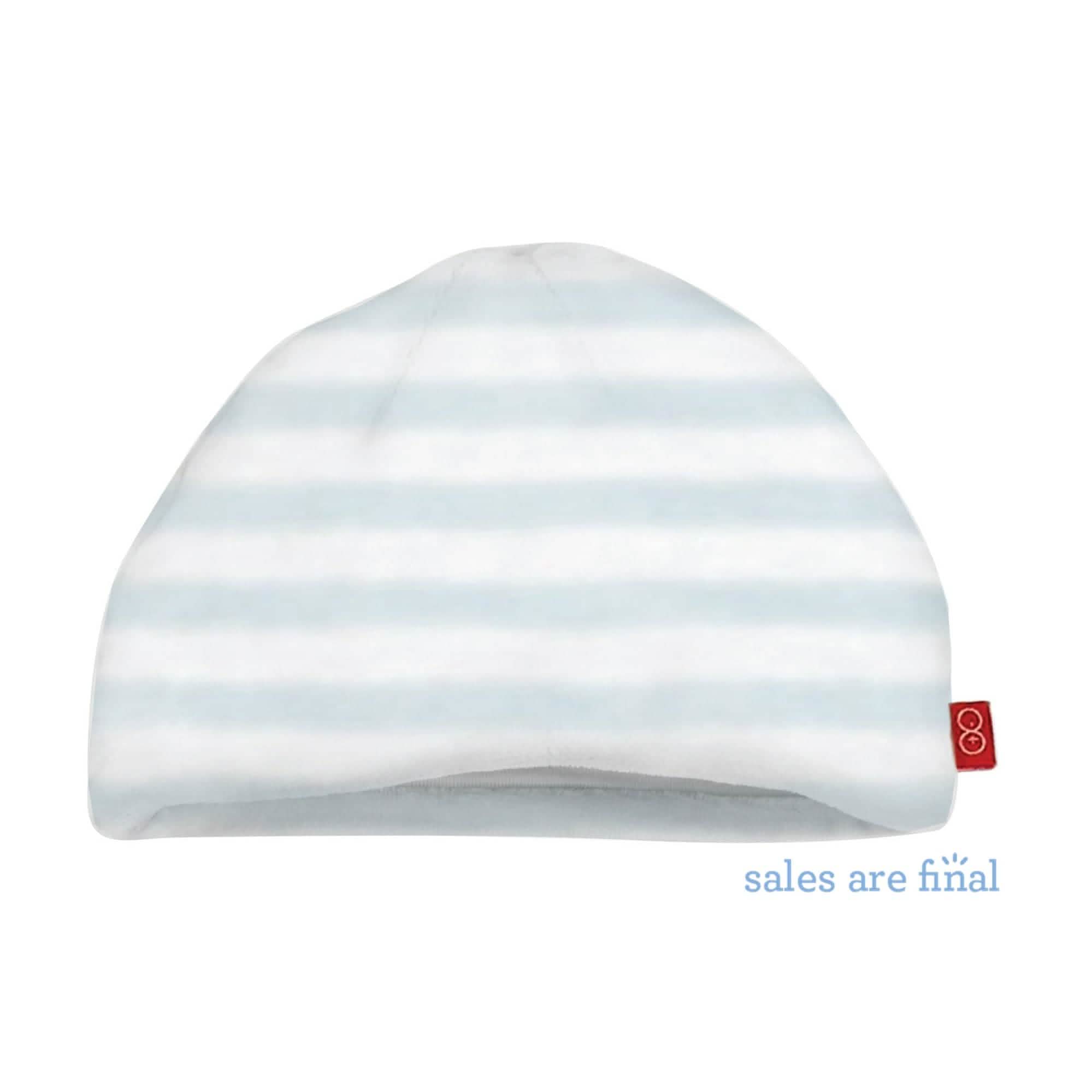blue mini stripe velour cap