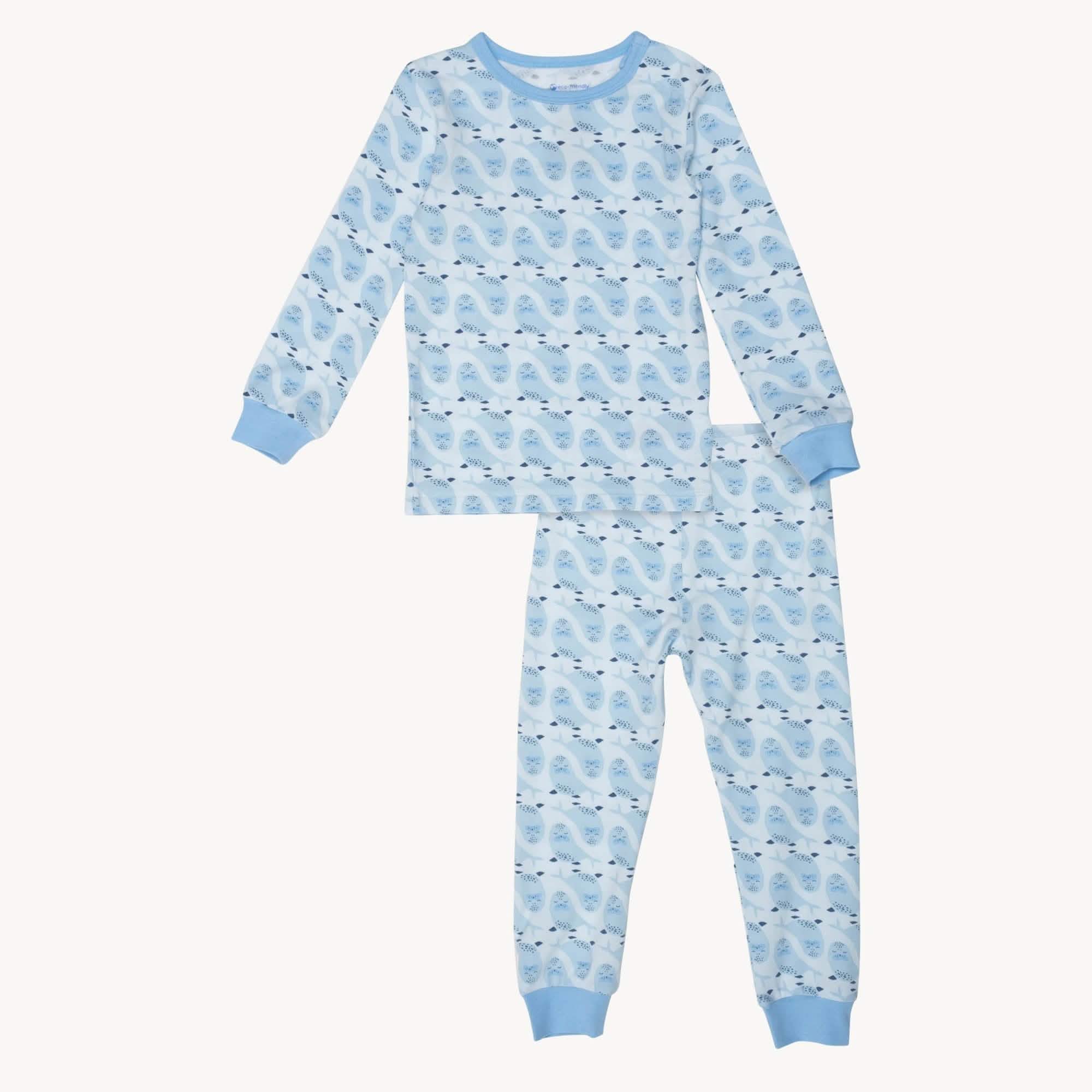 blue signed sealed delivered modal magnetic no drama pajama kids long sleeve set