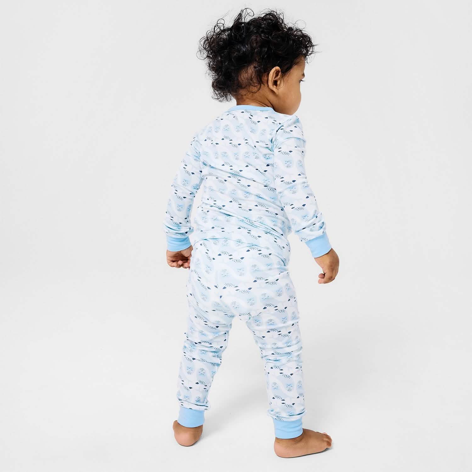 blue signed sealed delivered modal magnetic no drama pajama kids long sleeve set