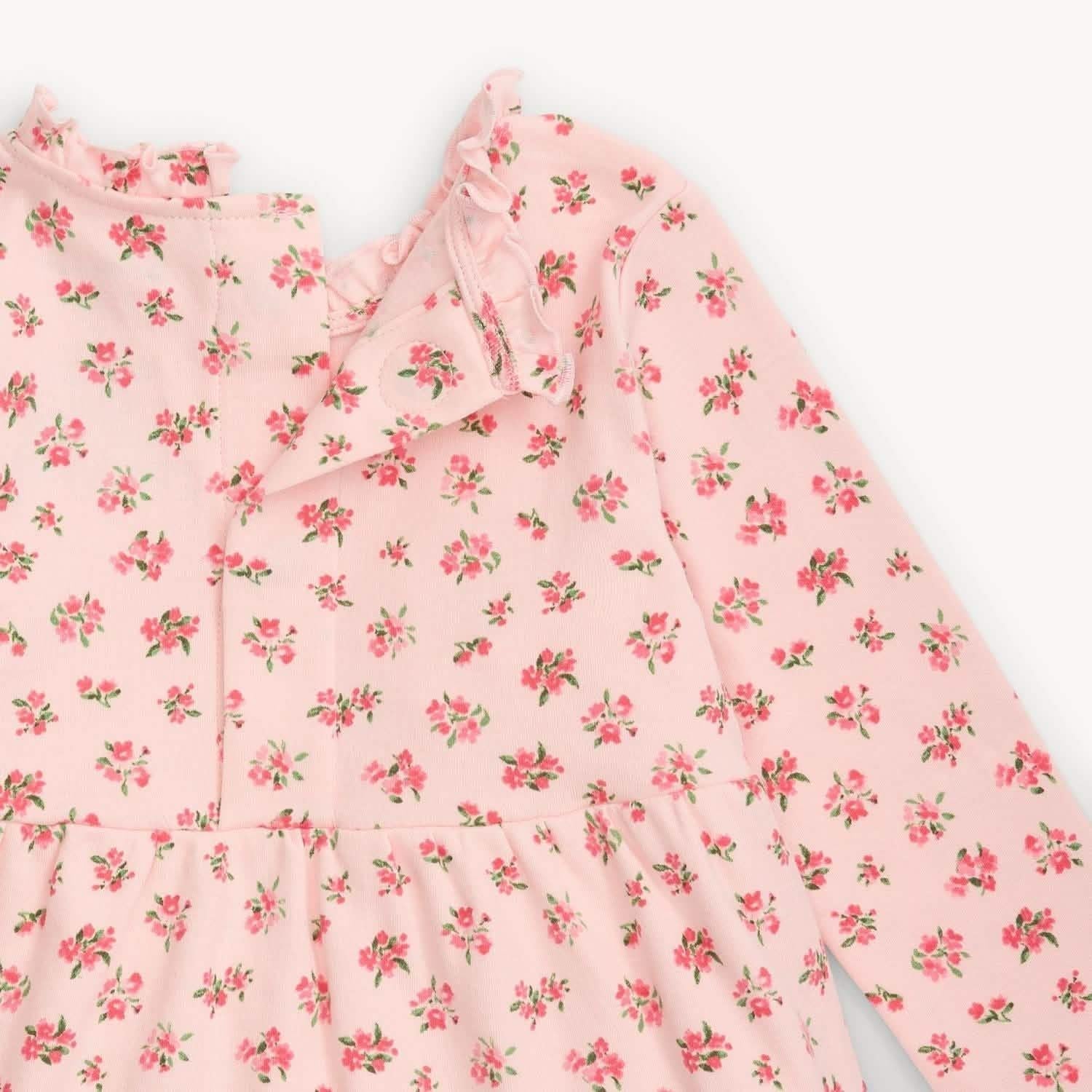 bouquet de fleurs organic cotton magnetic easy peasy dress + legging set - re-loved