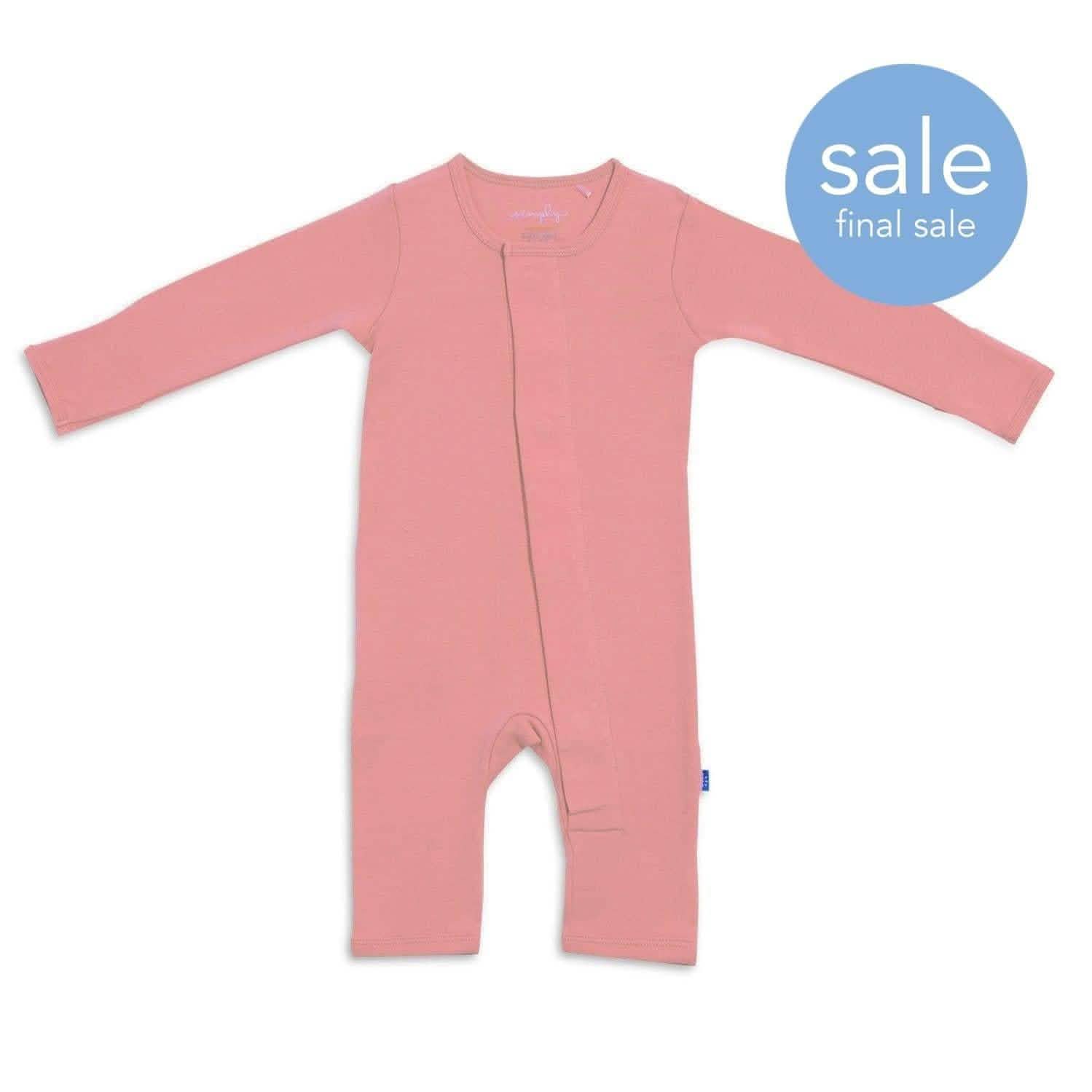 bouquet rose organic cotton magnetic coverall - re-loved