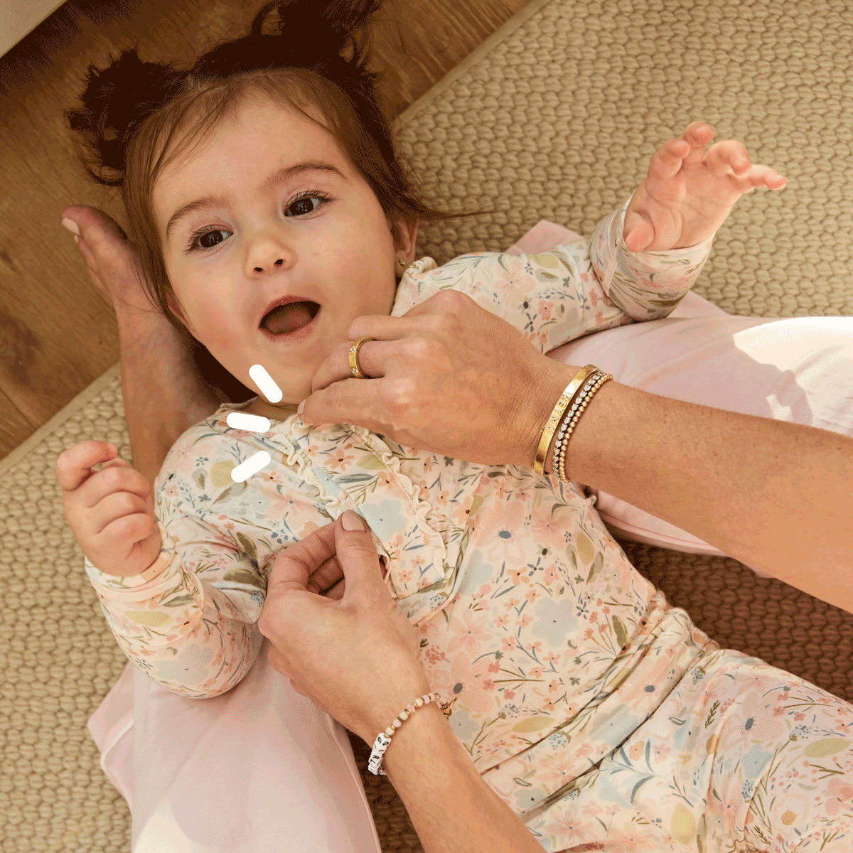 charlotte modal magnetic no drama pajama long sleeve set with ruffle-Magnetic Me
