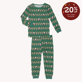 christmas can can modal magnetic no drama pajama kids long sleeve set