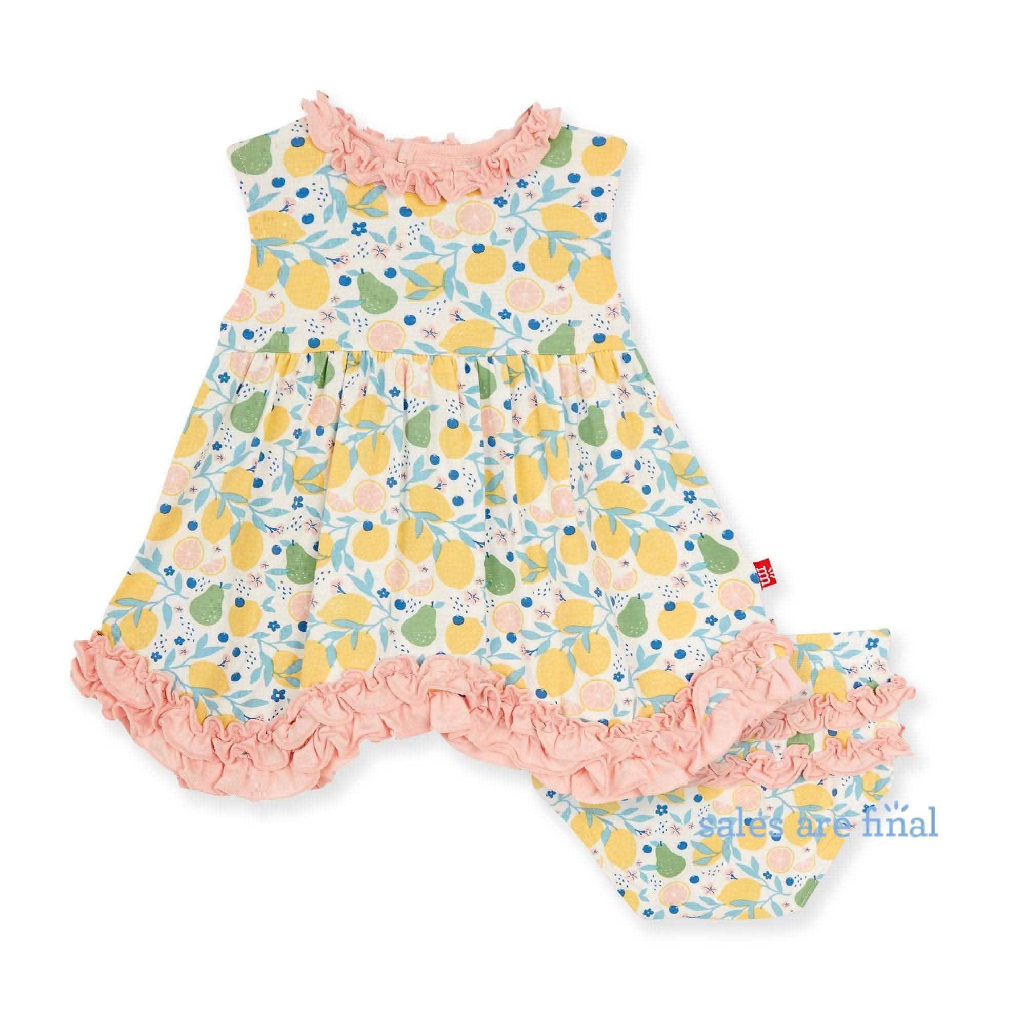 citrus bloom modal magnetic dress & diaper cover - re-loved