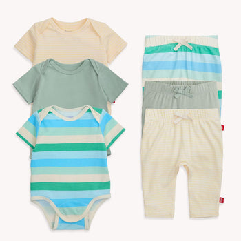 mighty little sprout cloudstretch™ magnetic bodysuit + pants | 6 set