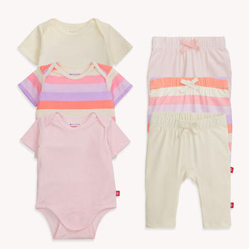 pink leap cloudstretch™ magnetic bodysuit + pants | 6 set