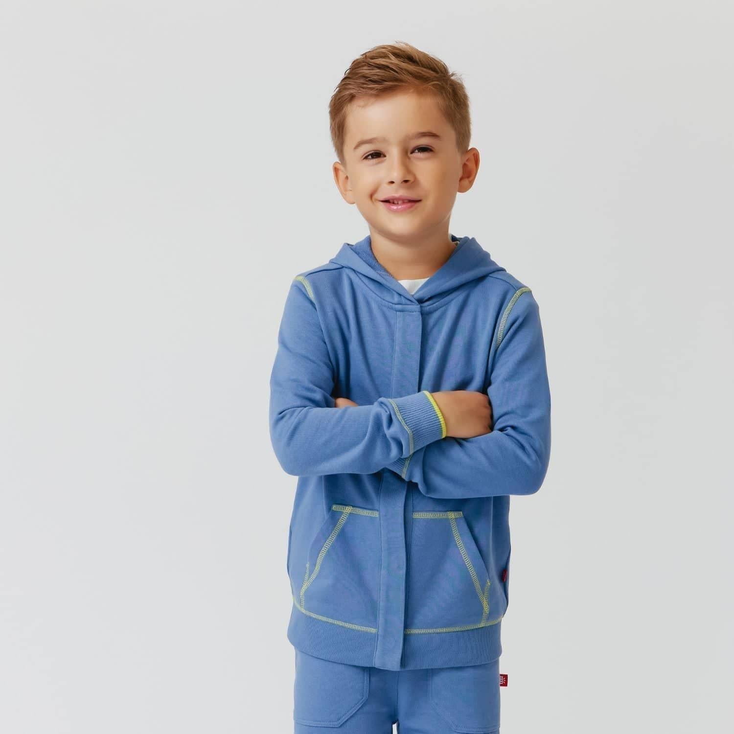 colonial blue french terry magnetic hoodie - re-loved