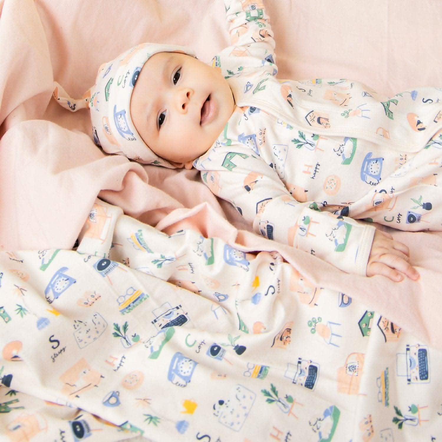 Organic cotton fashion swaddle