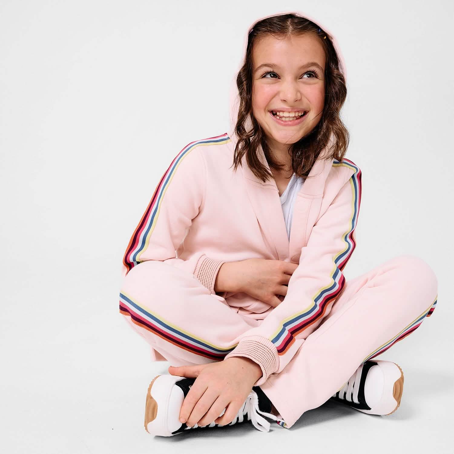 crystal pink cotton magnetic hoodie
