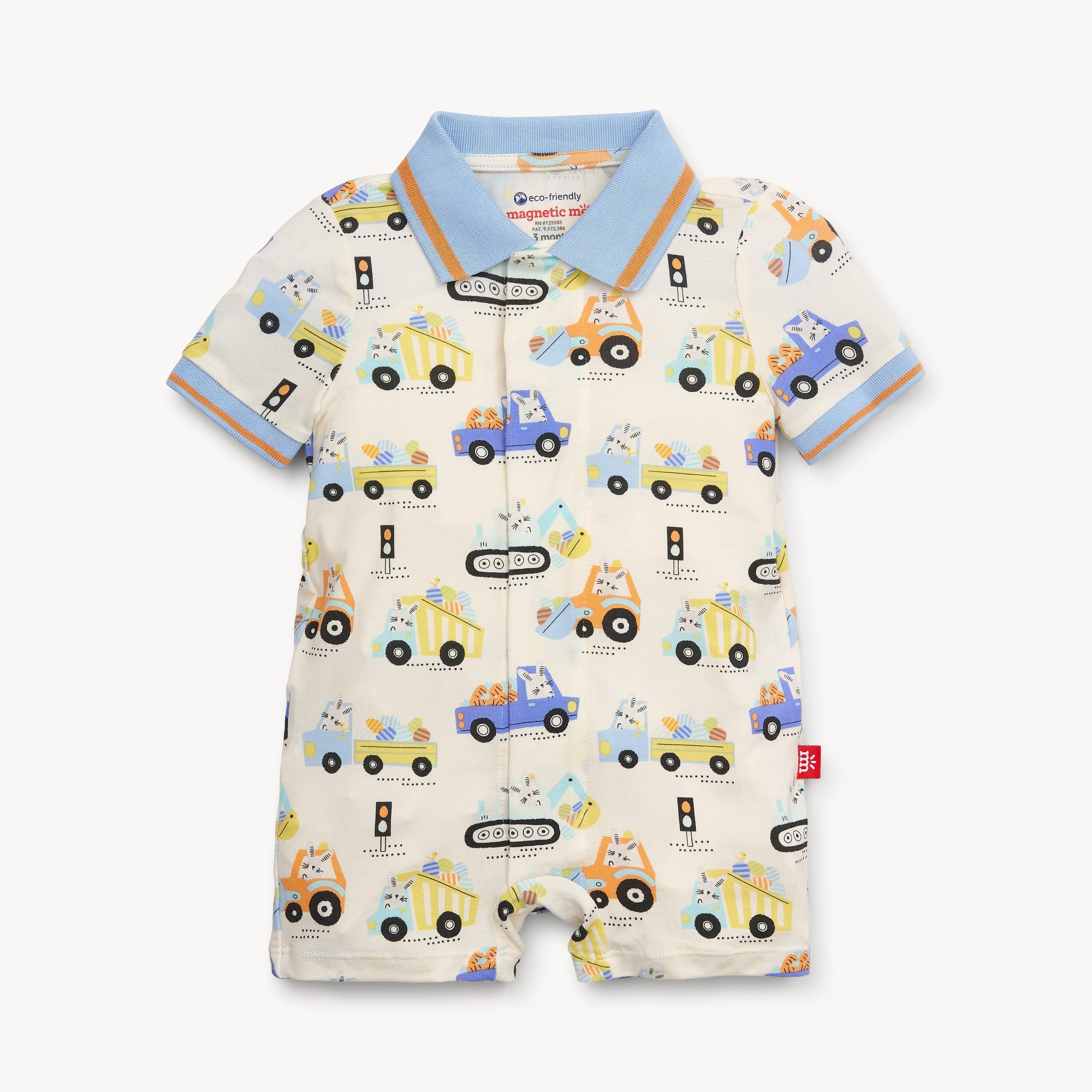 delivered with hare modal magnetic short sleeve romper - re-loved